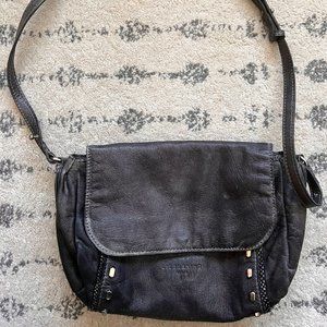 LIEBSKIND LEATHER CROSS BODY w STUD and Snakeskin ACCENTS